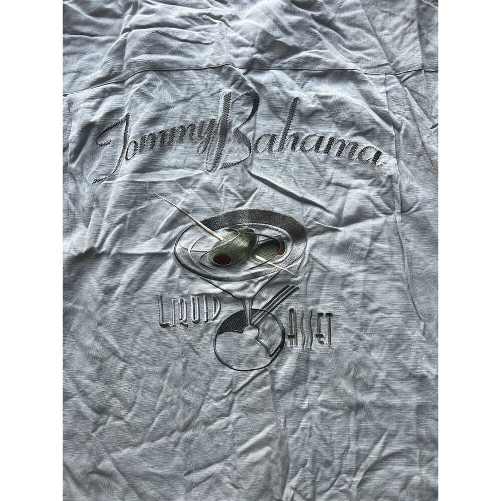Tommy Bahama Liquid Asset 100% Silk Light Brown Hawaiian Shirt Sz L